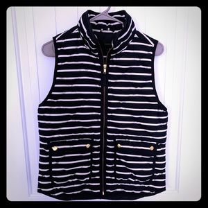 J.crew Navy white striped excursion vest